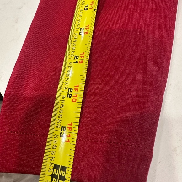 Genhoo Women's Red Long Sleeve Blazer Open Front Cardigan Jacket Work - Picture 9 of 10